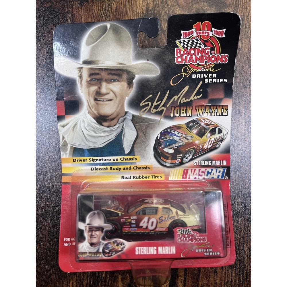 RACING CHAMPIONS SIGNATURE SERIES STERLING MARLIN #40 JOHN WAYNE 1999 NEW